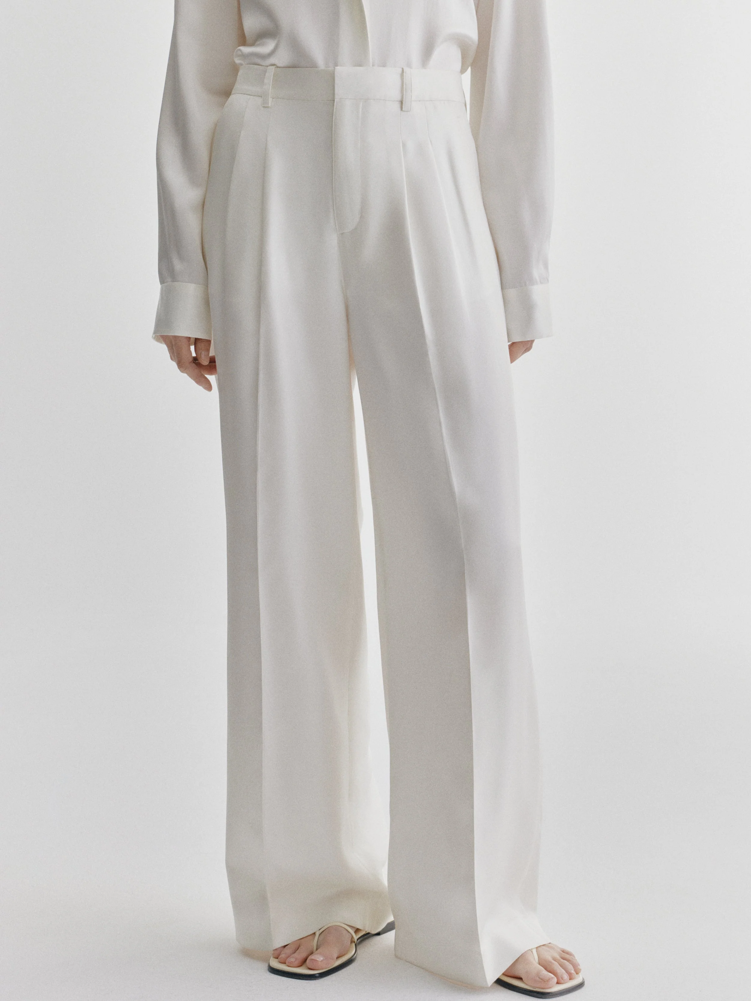 Tailored Wide Leg Trousers - Image 3